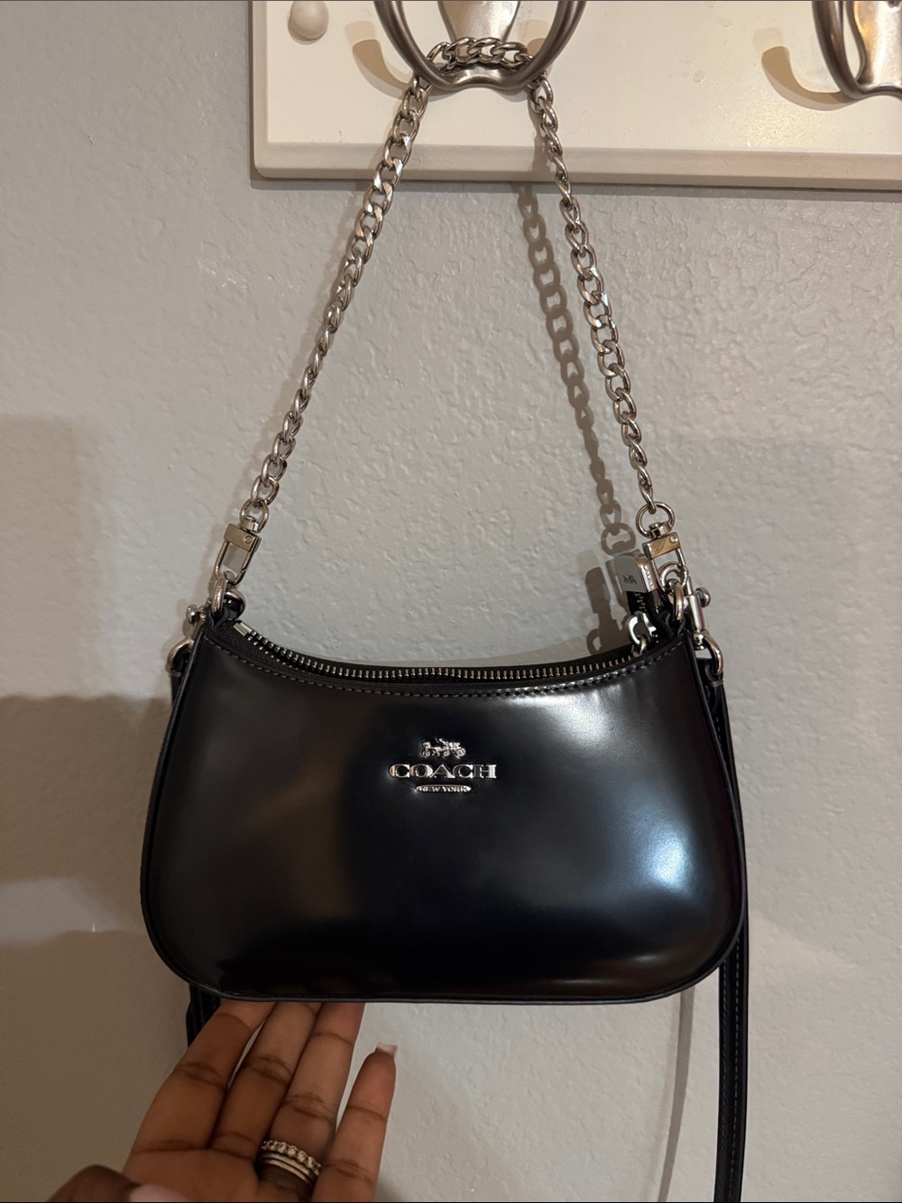 Coach Mini Teri Bag with Silver Hardware and Spazzolato Leather